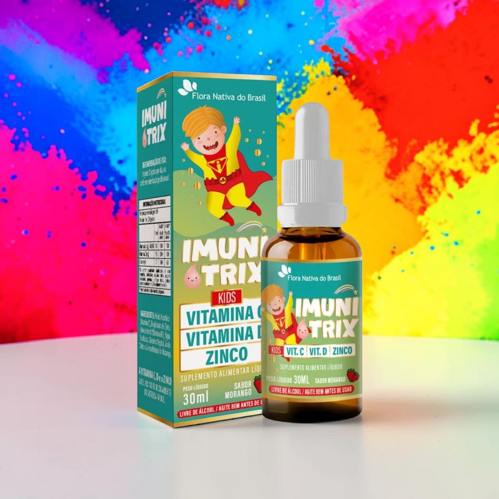 IMUNITRIX (Vit. C+ D +Zinco) Sabor Morango Gotas 30ml